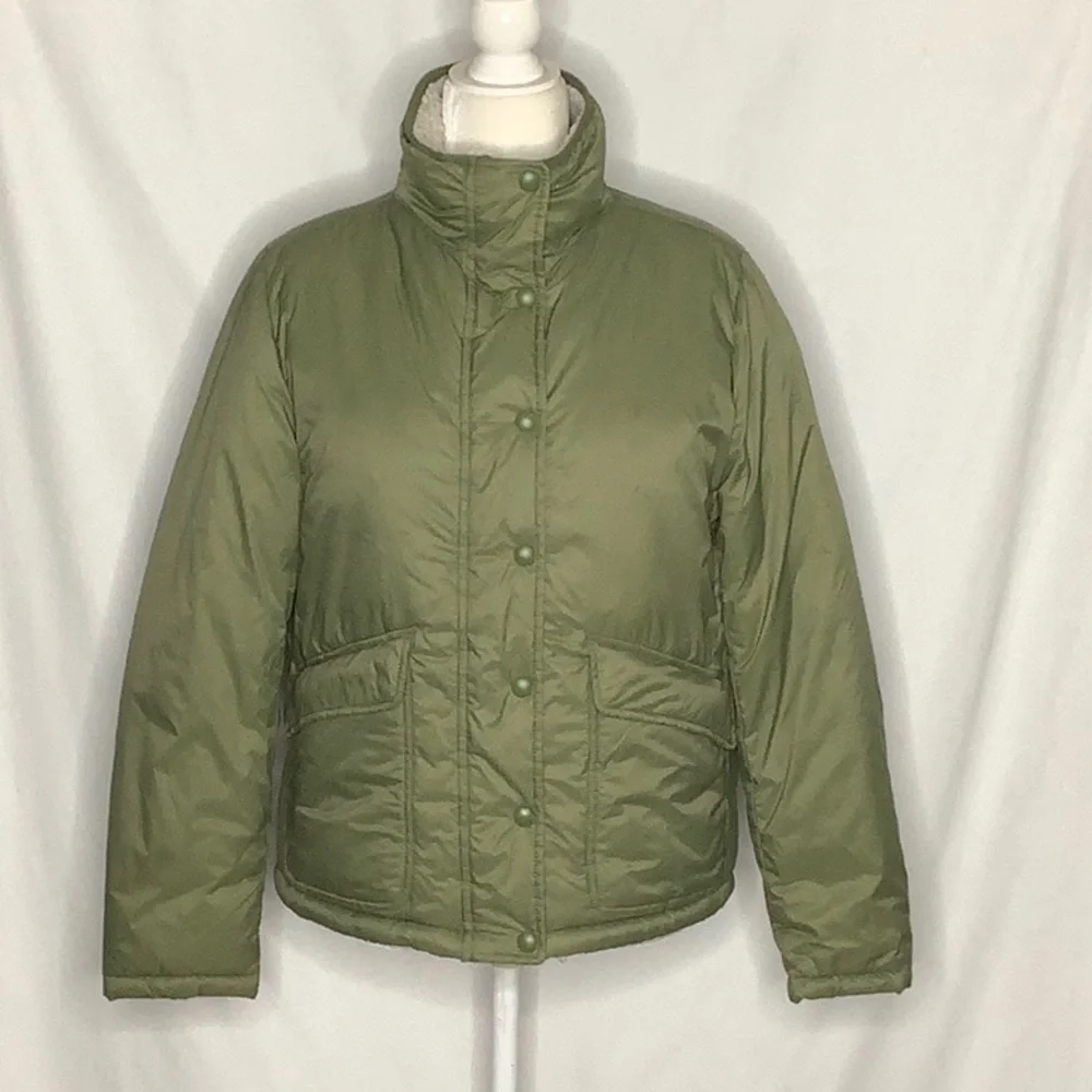 J. Crew Sherpa Lined Puffer Jacket Coat With PrimaLoft Size S